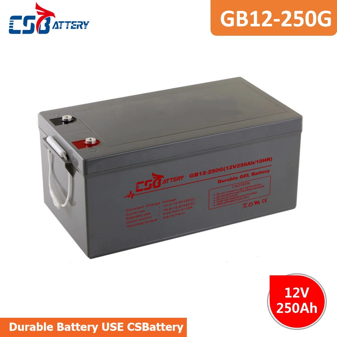 GB12-250G 12V 250Ah Durable Long Life Gel Battery