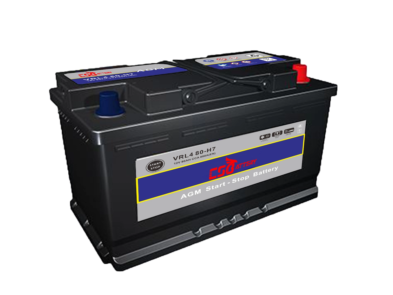CSBattery VRL2 60-H5 Start-Stop AGM Car Battery--Ada