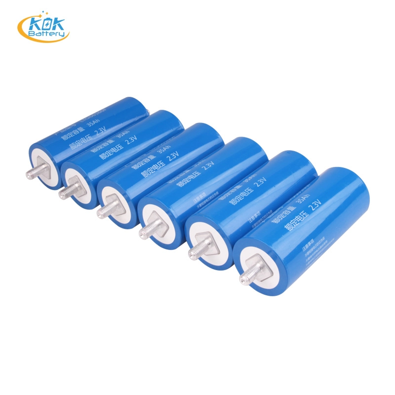 2.3V 35Ah LTO Battery Lithium Titanate Oxide Battery 2.4V LTO Cylindrical 66160 for Solar Energy Storage Inverter Battery