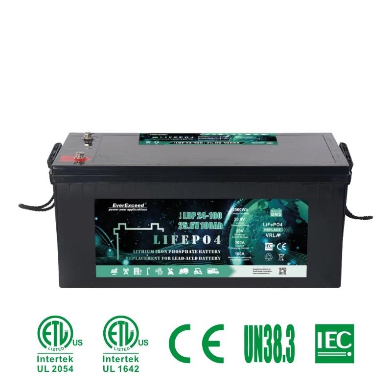 25.6V 100ah Lithium Ion Battery for Lead Acid Battery Replacement LiFePO4 Battery Pack 32700 for Electric Vehicle /Electric Scooter