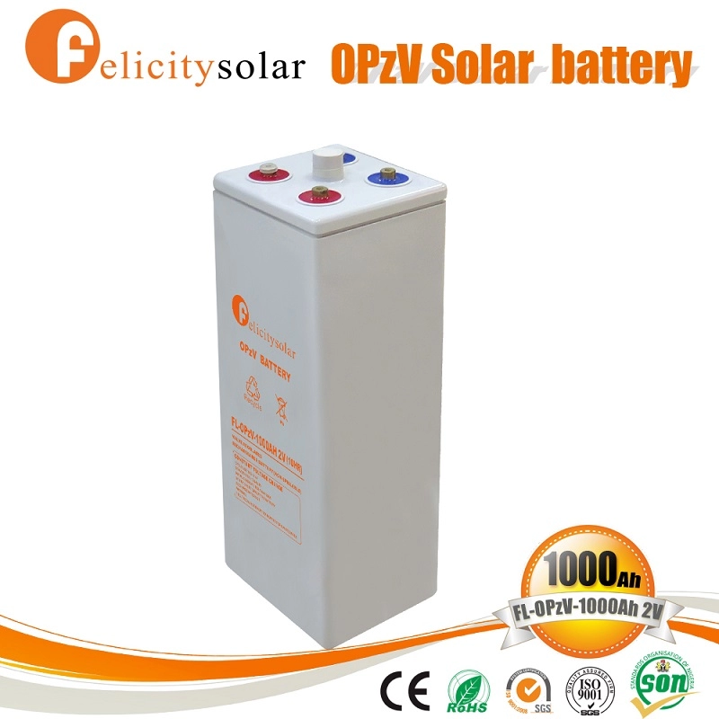 2v 1000ah Opzv Solar Battery With Immobilized Gel And Tubular Plate Technology