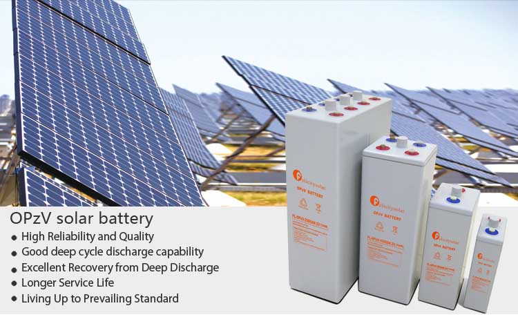 Tubular Plate Battery Long Life Opzv 2V1500Ah Tubular Plate Gel Electrolyte Solar Battery
