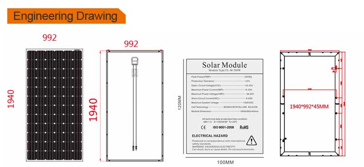 Factory 260w 260 Watt Photovoltaic Solar Panel