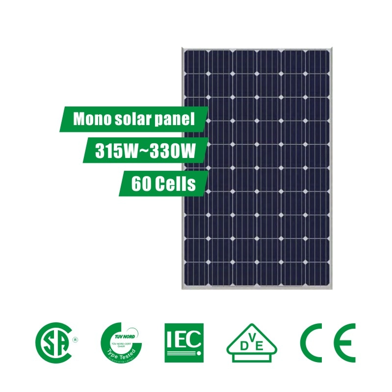 6 inch 60 cells(315~330W) Solar Panel PERC Module