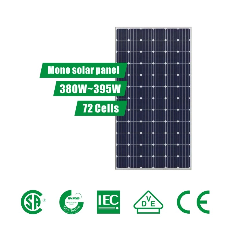 6 inch 72 cells(380~395W) PERC Solar Module System