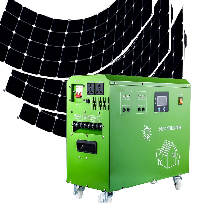 3000w solar power system portable generator kit for home