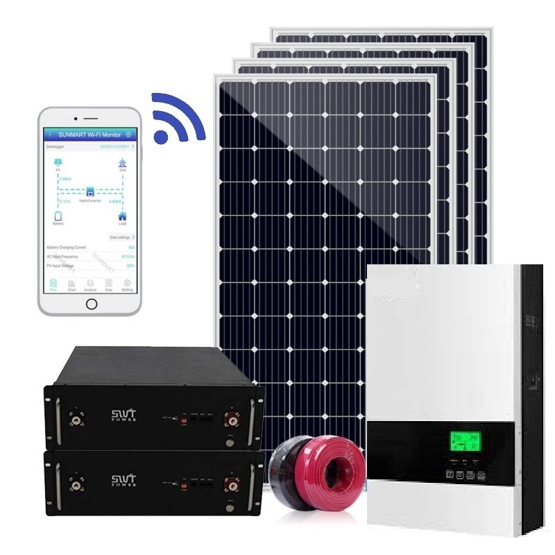 5500W 5.5KW Hybrid Solar Energy System 5kva Home Solar Storage System
