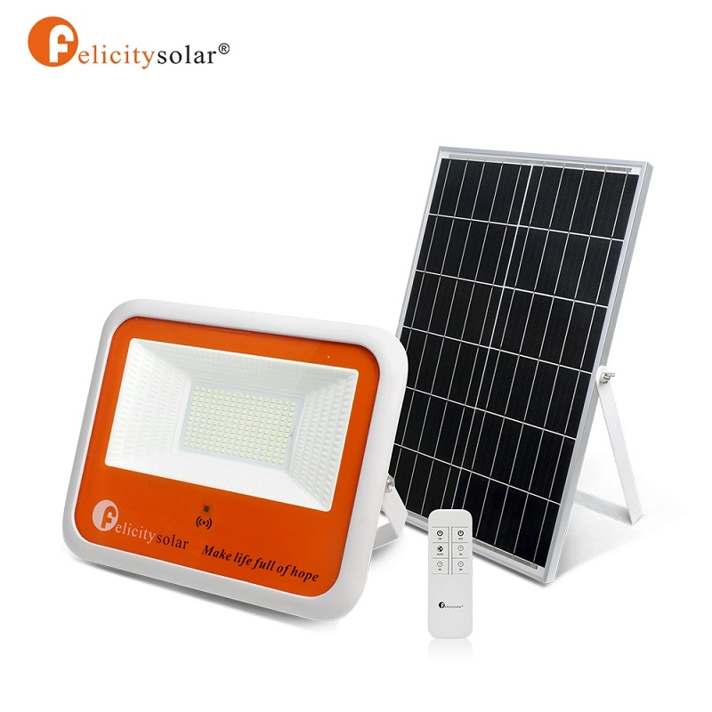 100W Waterproof Solar Flood Light With Remote Control