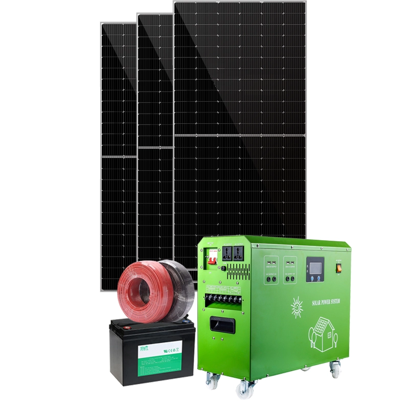 Solar Energy System 3kw solar portable generator with panel battery completed set