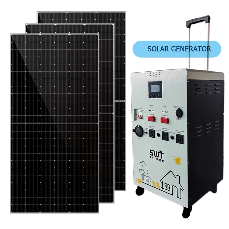 3000W solar portable power station AC&DC output 6kwh lifepo4 solar generator