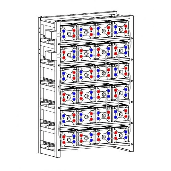 Modular cells 2V fitting with standard racks