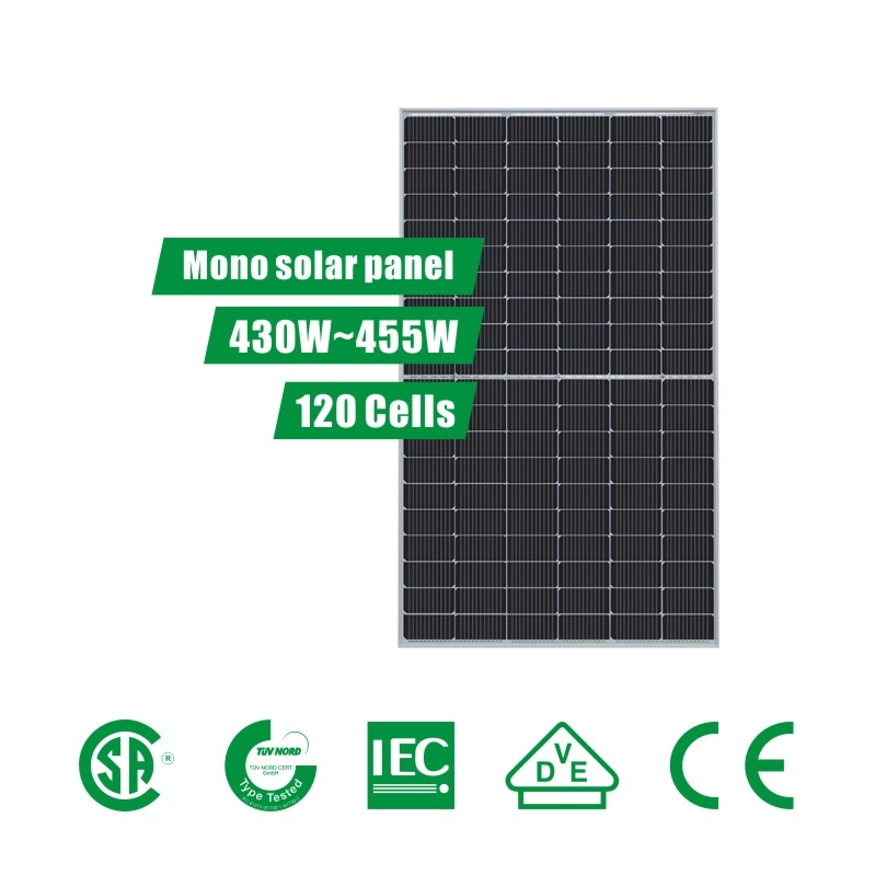 7 inch 120 cells(430~455W) PERC half-cut Solar Panel