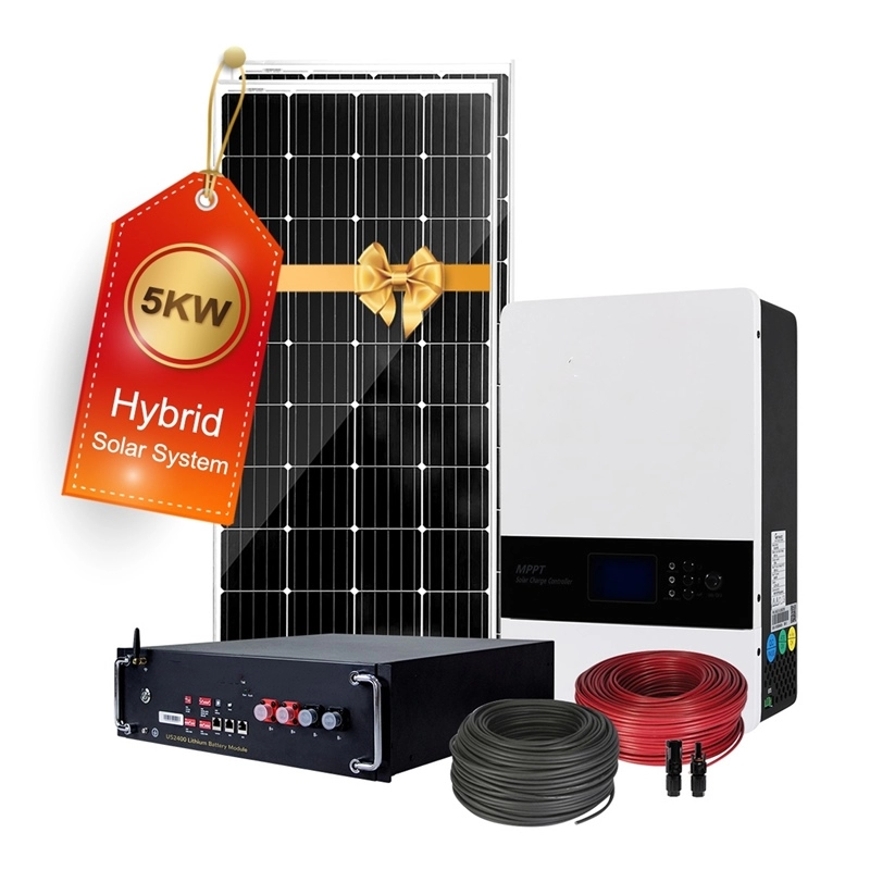 5kw On Grid Off Grid Hybrid Solar System for Home