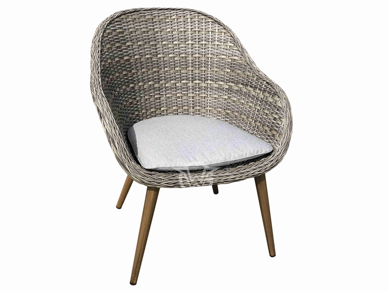 Hand-weaving Rattan Aluminum Printed Frame Leisure Chair