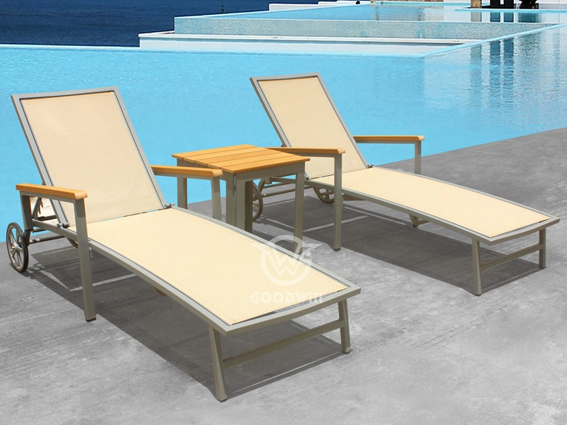 Outdoor Hotel Project Furniture Lounge Chair With Wheels