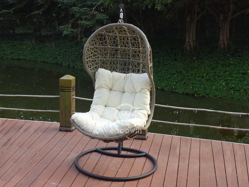 All Weather Patio PE Rattan Nest Hanging Chair