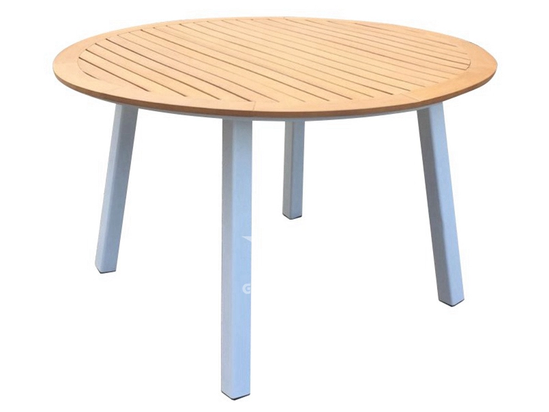 Knock Down Design Aluminum Frame Round Dining Table
