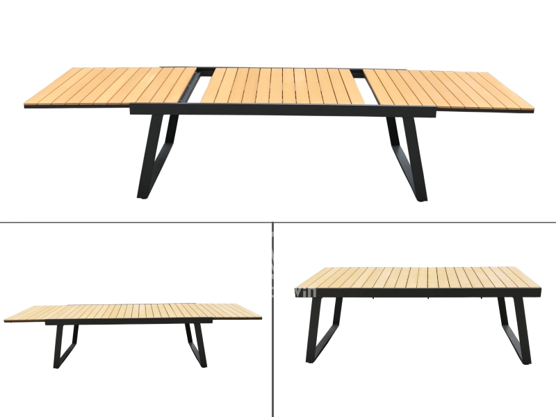 Poly-wood Extendable Dining Table Set Outdoor