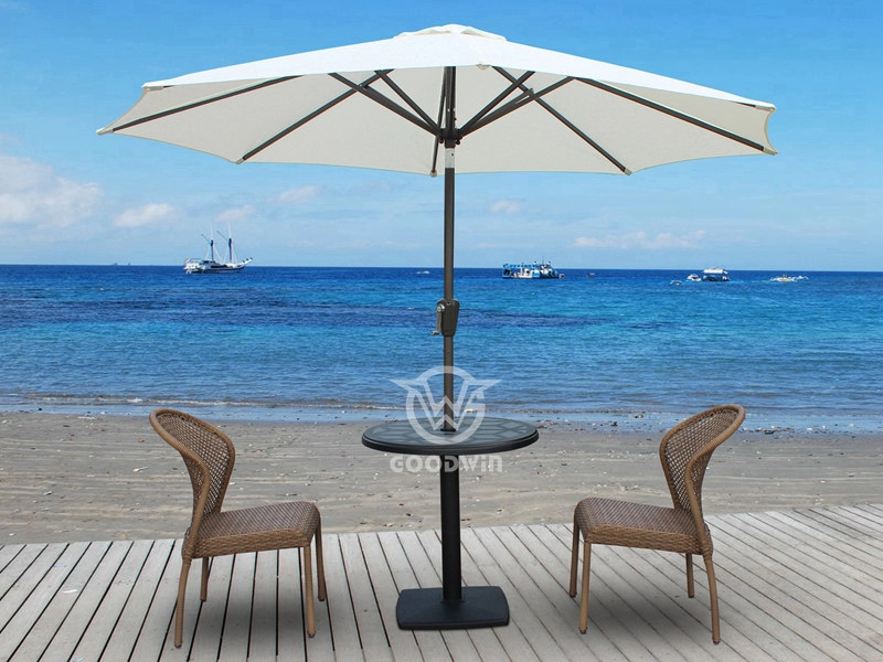 3 Pieces Small Space Rattan Furniture Outdoor
