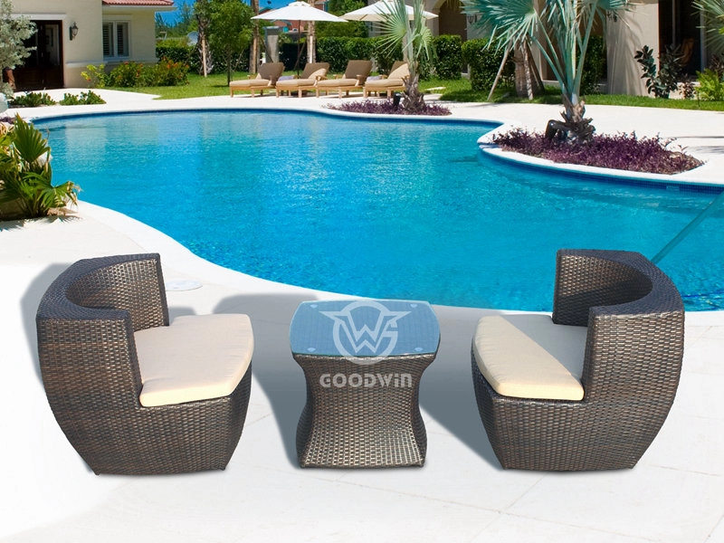 Save Space Design Rattan Chairs Set For Balcony