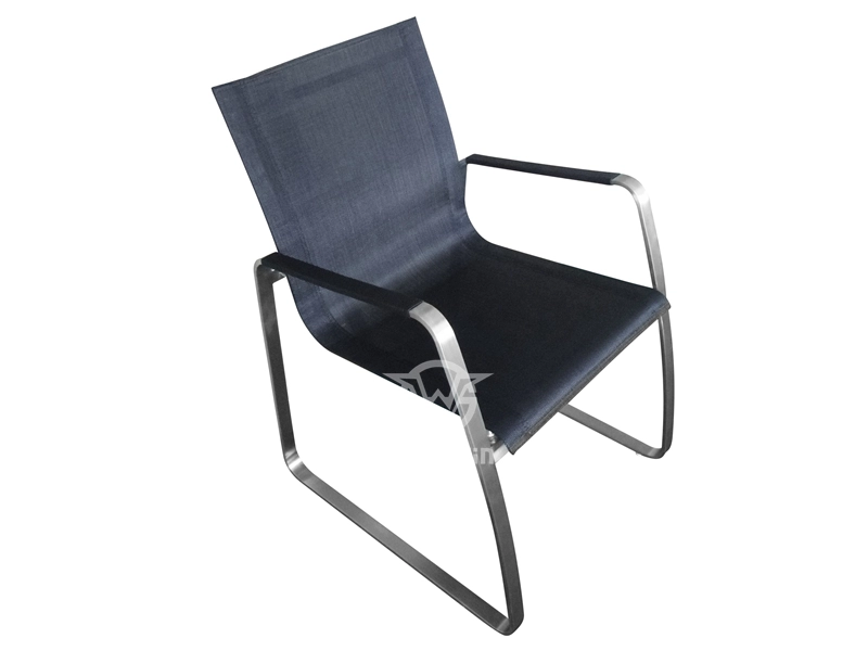 Stainless Steel Frame Textilene Dining Chair