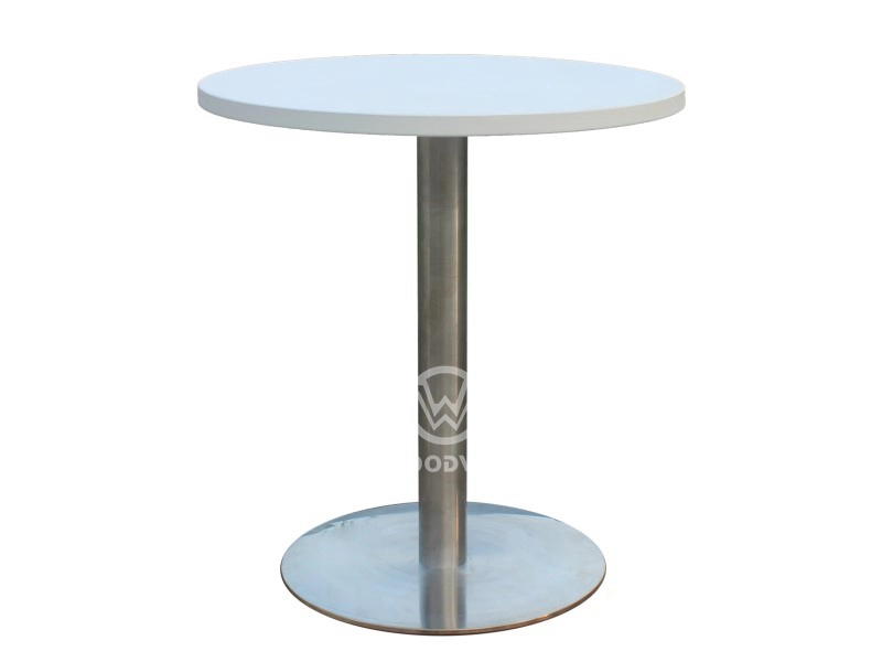 Aluminum Table Top With Stainless Steel Leg Table