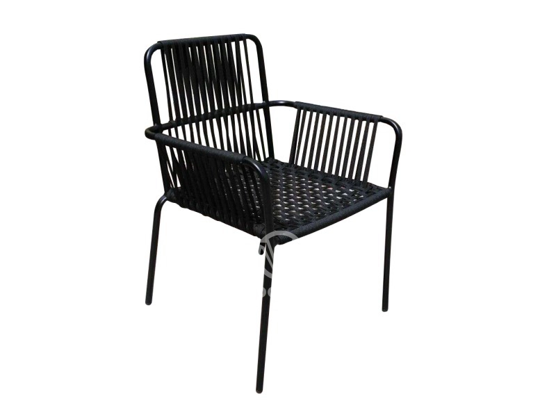 Outdoor Aluminum Frame Wrapped Rope Leisure Chair