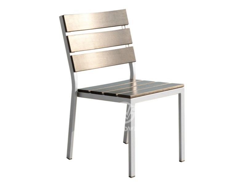Garden Furniture Metal Frame Poly-wood Dining Side Chair