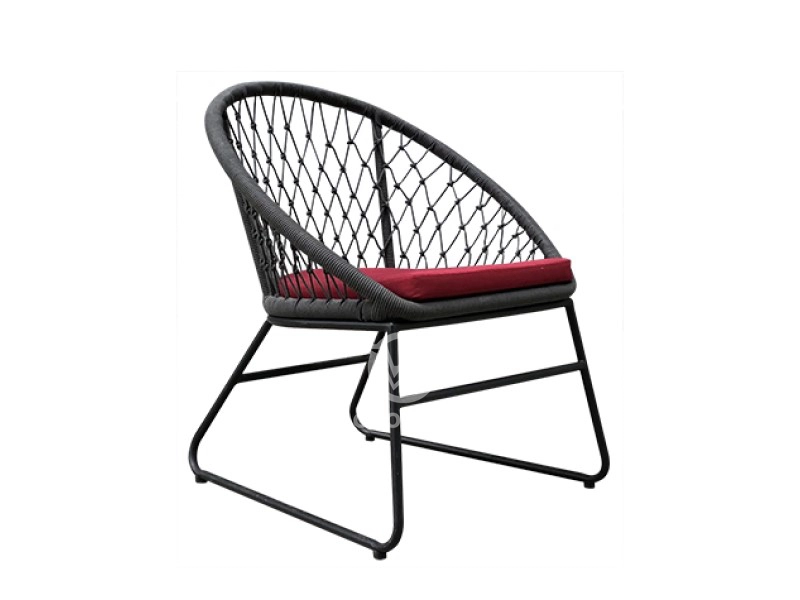 Balcony Furniture Metal Frame Rope Leisure Chair