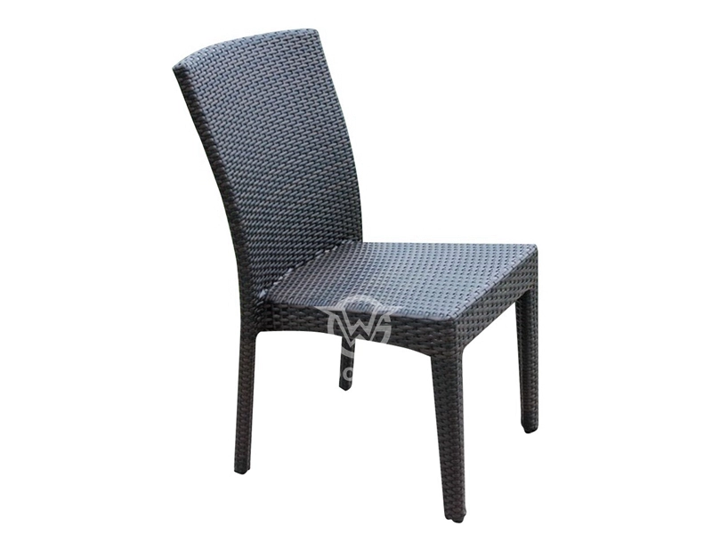 Stack-able Outdoor Synthetic Rattan Dining Side Chair