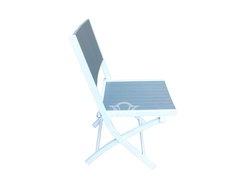 Outdoor Folding Aluminum Frame Poly-wood Dining Chair