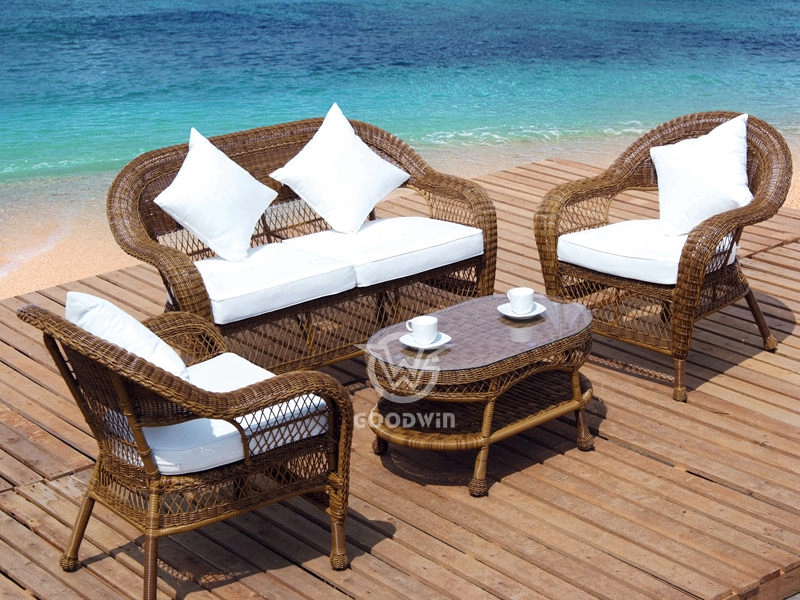 Elegant Design Garden Furniture Synthetic Rattan Sofa Set