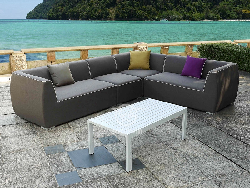 Aluminum Frame Cover Outdoor Fabric Sectional Sofa Set