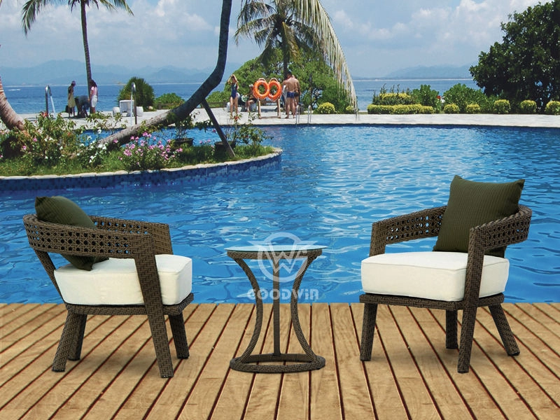 Outdoor Hotel Project Balcony Rattan Furniture Leisure Set
