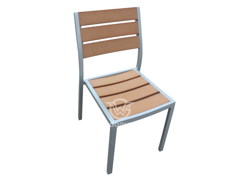 Patio Furniture Aluminum Frame With Poly-wood Side Chair