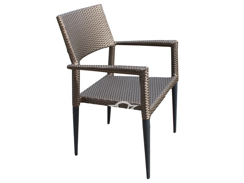 All Weather Aluminum Frame Rattan Arm Chair