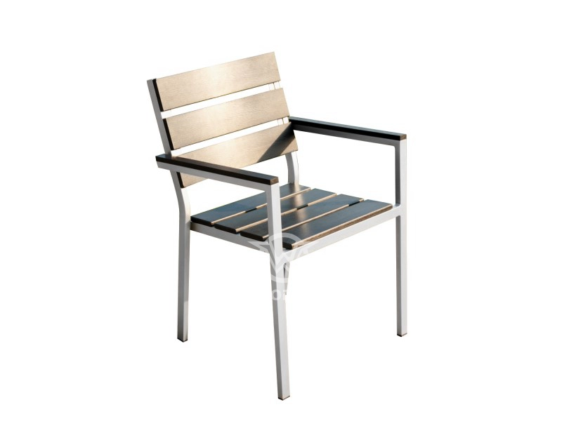 Patio Furniture Aluminum Frame Poly-wood Dining Armchair