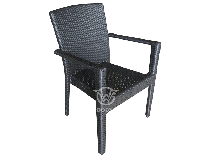 All Weather Aluminum Frame Rattan Dining Arm Chair