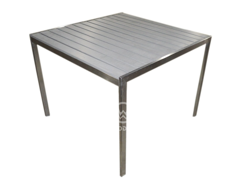Stainless Steel Frame Poly-wood Dining Set Patio