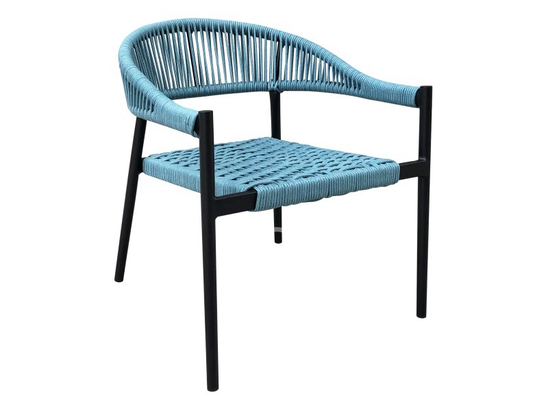 Stack-able Outdoor Hand Woven Rope Patio Chair
