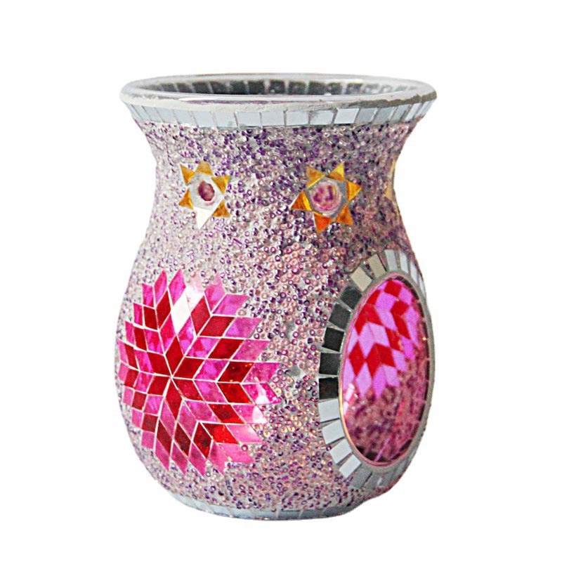 Pink romantic flower mosaic oil burner