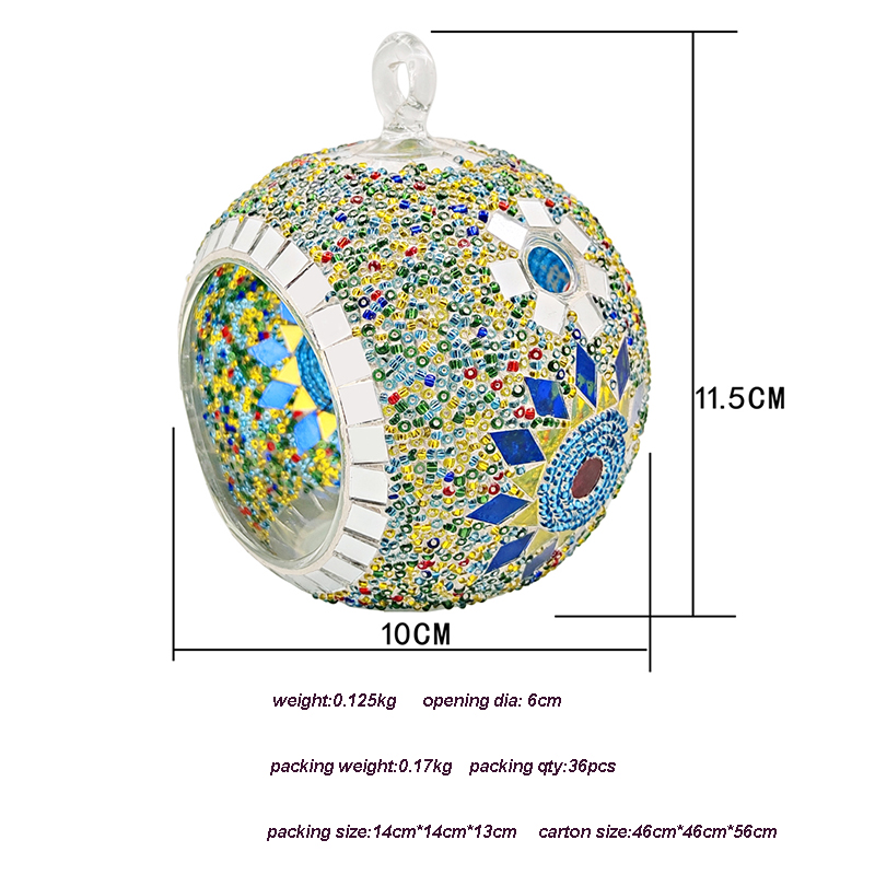 mosaic glass hanging ball