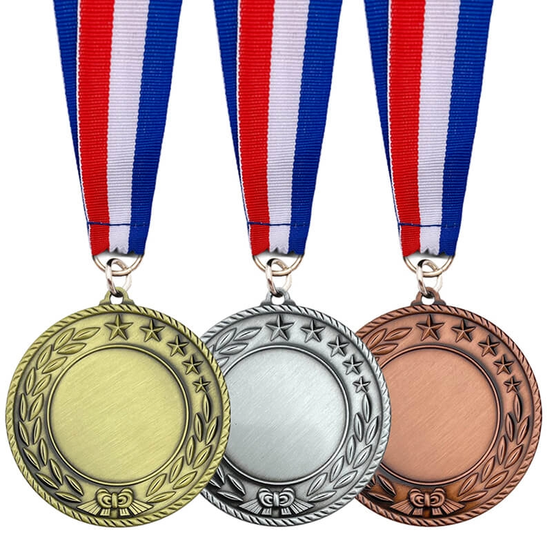 Wholesale gold silver bronze blank medal