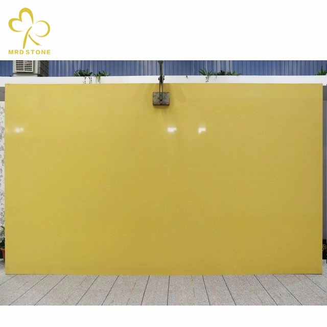 Quartz Slabs For Sale Pure Yellow Cheap Engineered Quartz Countertops