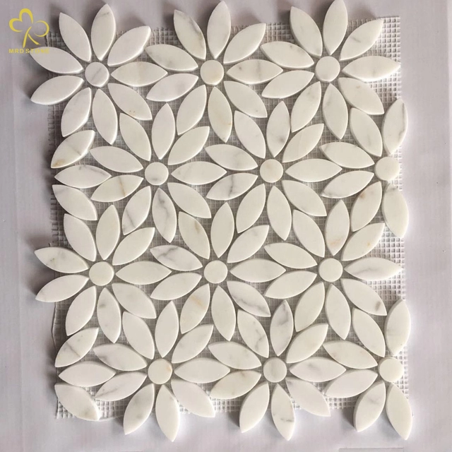 Best design interior decoration flower pattern natural marble stone mosaic wall tiles for home