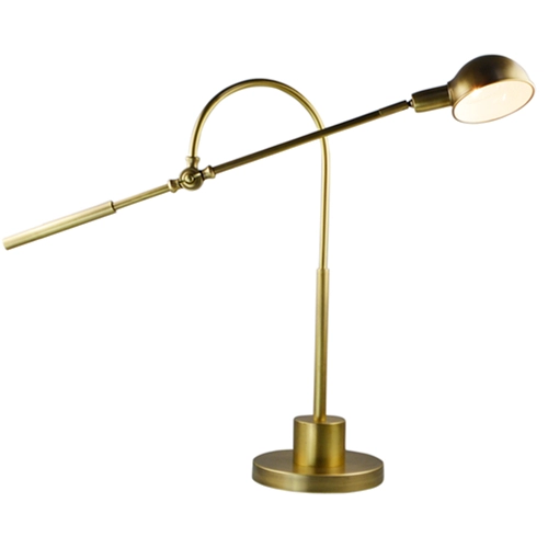 Mid Century Modern Brass Swing Arm Adjustable Desk Lamp