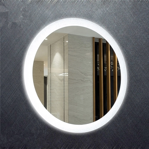 Round Frameless Wall Mounted LED Edge Lit Bathroom Mirror