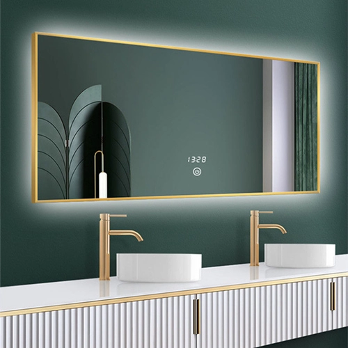 Rectangle 1200mm Black Framed Backlit Bathroom Mirror