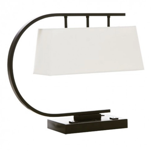 Modern Bronze Hotel Project Table Lamp With Outlets