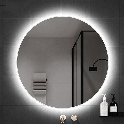 Modern Frameless Round LED Backlit Bathroom Mirror